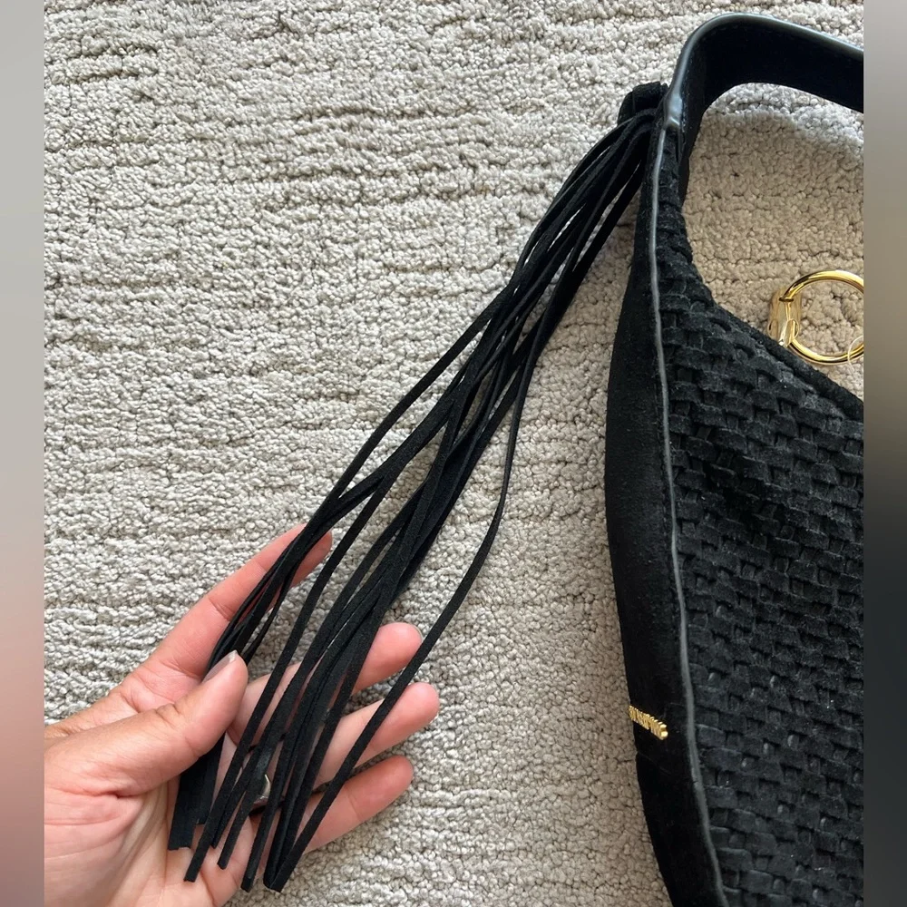 Elizabeth and James Woven Suede Hobo Bag